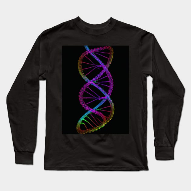 Neon DNA Design Long Sleeve T-Shirt by Preston James Designs